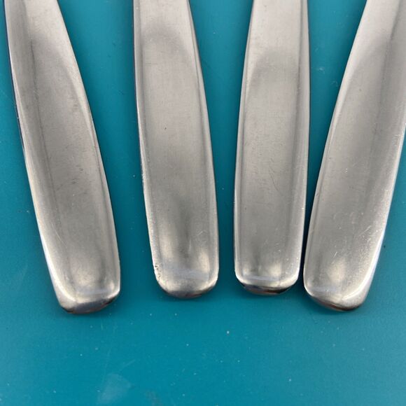 AS IS Towle Lauffer KRONOS Tea Spoons Stainless Steel Flatware Set of 4 Japan - Picture 7 of 11